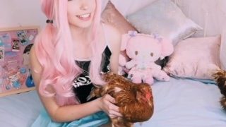 Belle Delphine  – Strokes two big COCKS